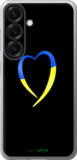 Силиконовый чехол Жёлто-голубое сердце для Samsung Galaxy S25 - 885u-3804 изображение 
