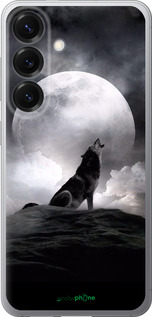 Силиконовый чехол Воющий волк для Samsung Galaxy S25 - 934u-3804 изображение 