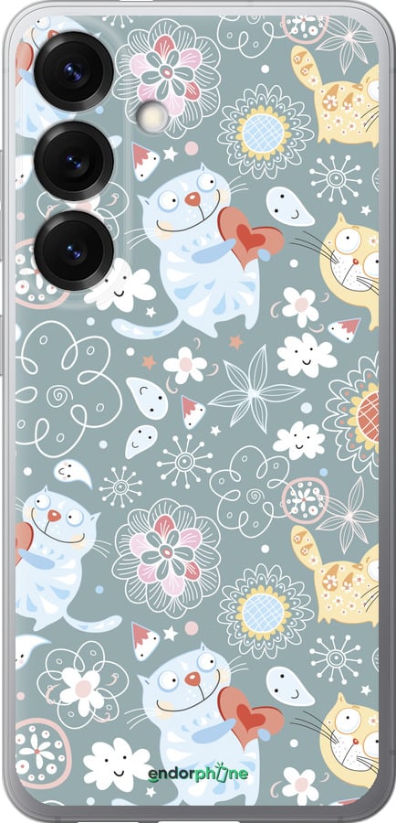 Силиконовый чехол Котята v3 для Samsung Galaxy S25 - 1223u-3804 изображение 