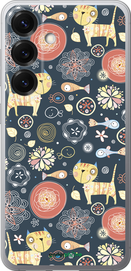 Силиконовый чехол Котята v4 для Samsung Galaxy S25 - 1224u-3804 изображение 