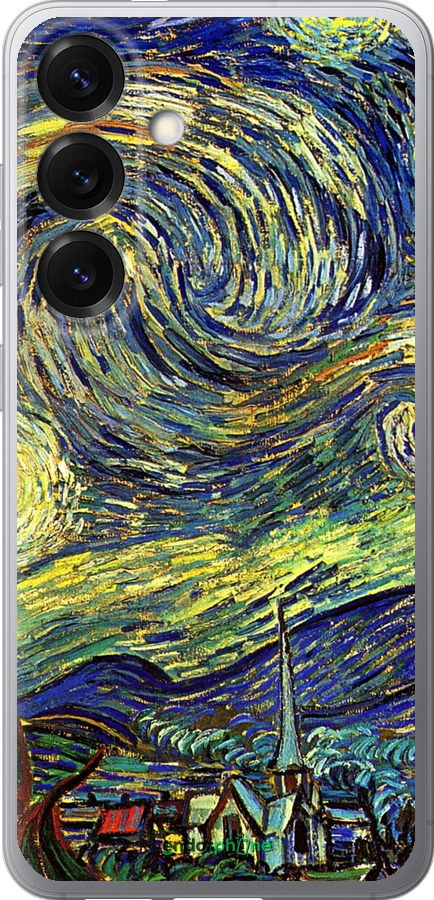 Силіконовий чехол Вінсент Ван Гог. Зоряна ніч для Samsung Galaxy S25 - 163u-3804 изображение 