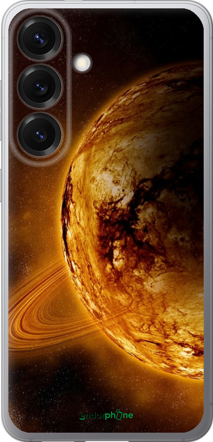 Силиконовый чехол Жёлтый Сатурн для Samsung Galaxy S25 - 170u-3804 изображение 