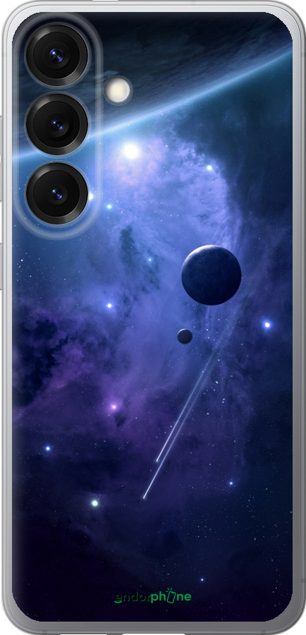 Силіконовий чехол Планети в синьому космосі для Samsung Galaxy S25 - 171u-3804 изображение 
