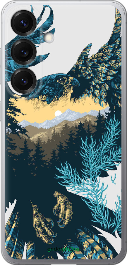 Силиконовый чехол Арт-орел на фоне природы для Samsung Galaxy S25 - 3983u-3804 изображение 