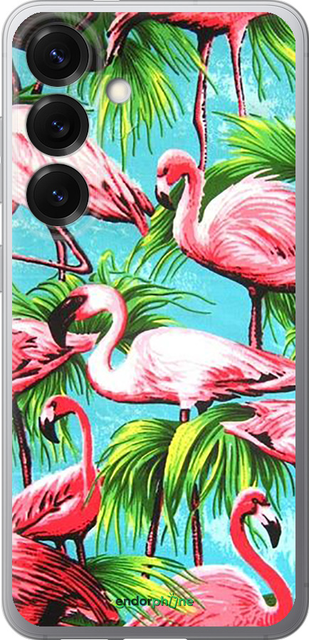 Силиконовый чехол Tropical background для Samsung Galaxy S25 - 4016u-3804 изображение 