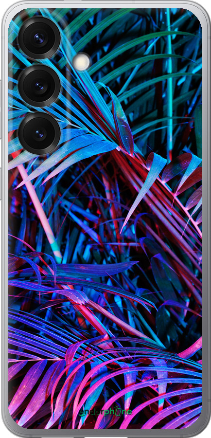 Силиконовый чехол Папоротник под ультрафиолетом для Samsung Galaxy S25 - 4069u-3804 изображение 