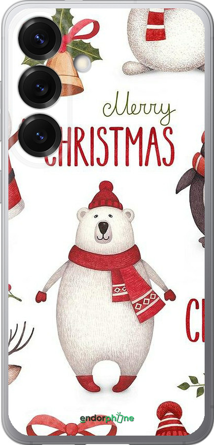 Силиконовый чехол Merry Christmas для Samsung Galaxy S25 - 4106u-3804 изображение 