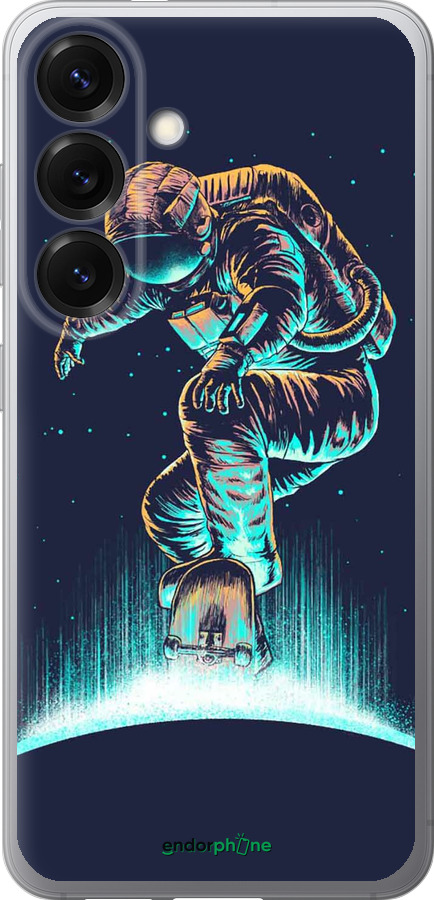 Силіконовий чехол Космонавт на скейтборді для Samsung Galaxy S25 - 4145u-3804 изображение 