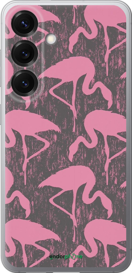Силіконовий чехол Vintage-Flamingos для Samsung Galaxy S25 - 4171u-3804 изображение 