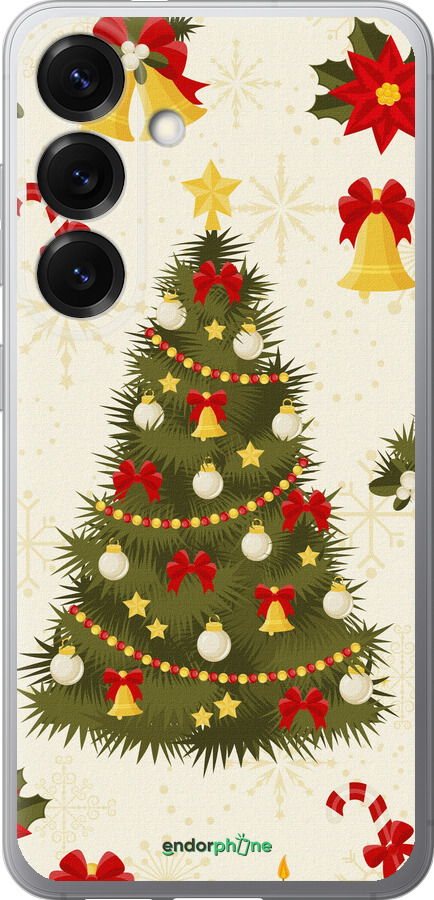 Силиконовый чехол Новогодняя елка для Samsung Galaxy S25 - 4198u-3804 изображение 