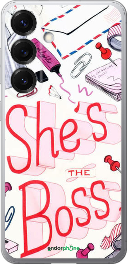 Силиконовый чехол she's the  boss для Samsung Galaxy S25 - 4254u-3804 изображение 