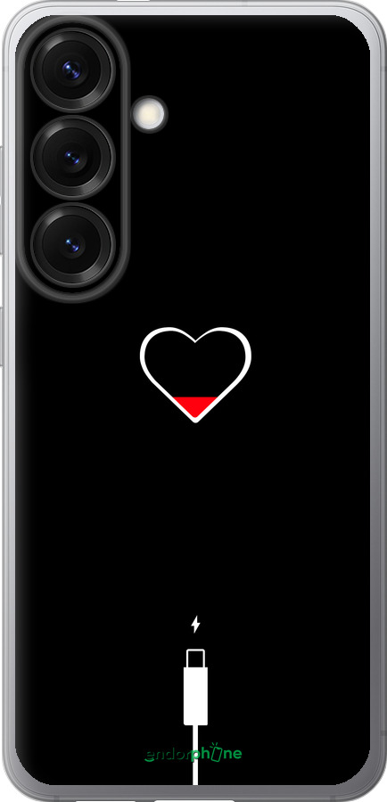 Силіконовий чехол Підзарядка серця для Samsung Galaxy S25 - 4274u-3804 изображение 