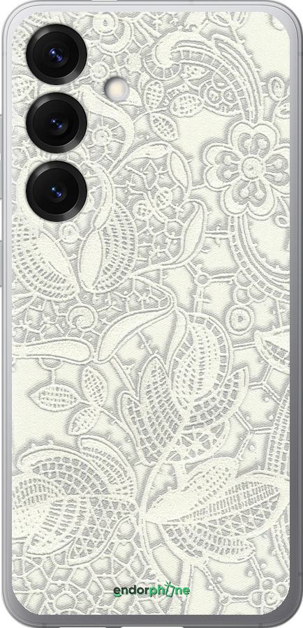 Силіконовий чехол Біле мереживо для Samsung Galaxy S25 - 4383u-3804 изображение 