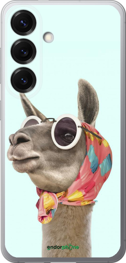 Силиконовый чехол Модная лама для Samsung Galaxy S25 - 4479u-3804 изображение 