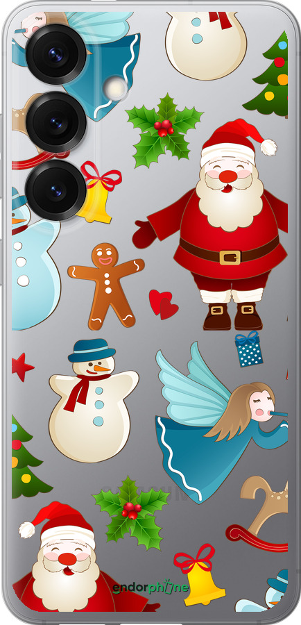 Силиконовый чехол Новогодний 1 для Samsung Galaxy S25 - 4614u-3804 изображение 
