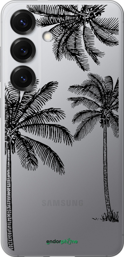 Силіконовий чехол Пальми1 для Samsung Galaxy S25 - 4634u-3804 изображение 