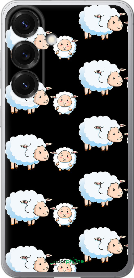 Силиконовый чехол Овечки1 для Samsung Galaxy S25 - 4637u-3804 изображение 