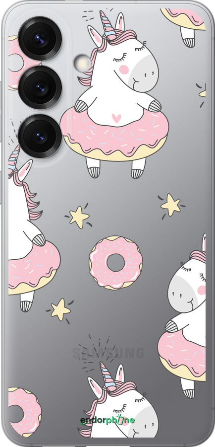 Силиконовый чехол Единорожки для Samsung Galaxy S25 - 4659u-3804 изображение 