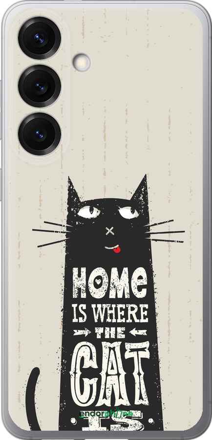 Силіконовий чехол Кіт для Samsung Galaxy S25 - 4671u-3804 изображение 