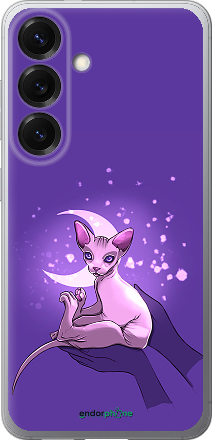 Силіконовий чехол Кіт2 для Samsung Galaxy S25 - 4676u-3804 изображение 