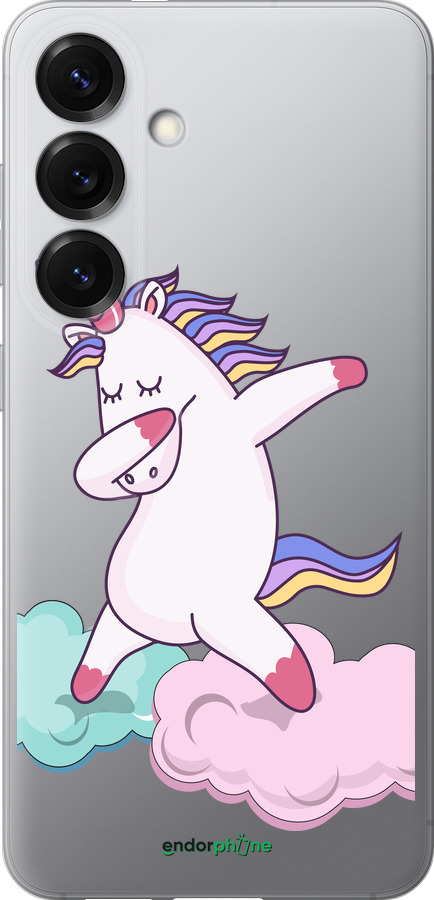 Силиконовый чехол Единорог для Samsung Galaxy S25 - 4702u-3804 изображение 