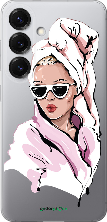 Силиконовый чехол Девушка в очках 2 для Samsung Galaxy S25 - 4714u-3804 изображение 
