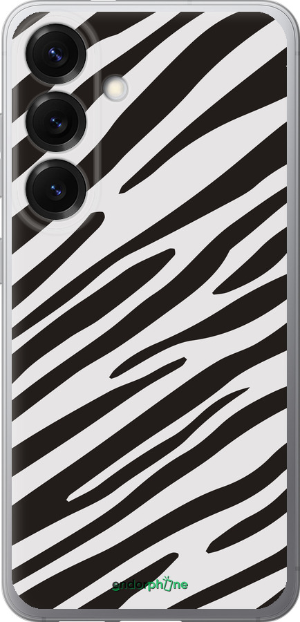 Силиконовый чехол Классическая зебра для Samsung Galaxy S25 - 4874u-3804 изображение 