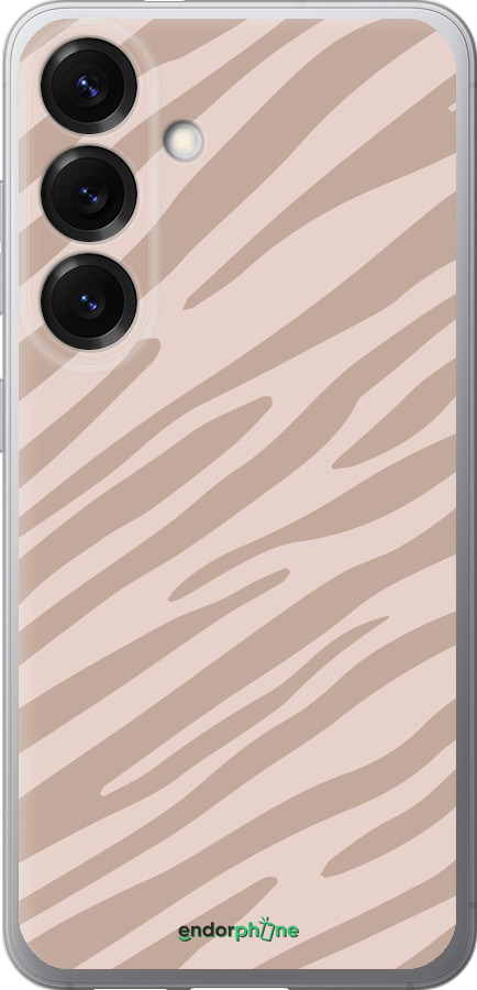 Силиконовый чехол Зебра беж для Samsung Galaxy S25 - 4875u-3804 изображение 