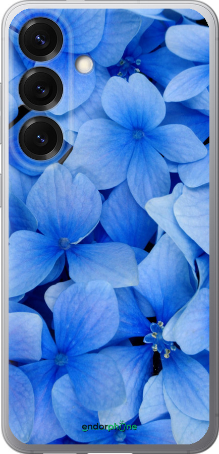 Силіконовий чехол Сині квіти для Samsung Galaxy S25 - 526u-3804 изображение 