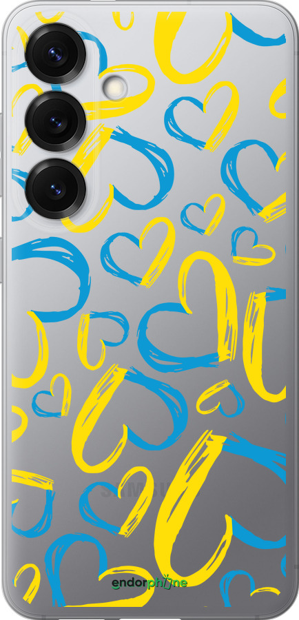 Силиконовый чехол Сердца UA для Samsung Galaxy S25 - 5292u-3804 изображение 