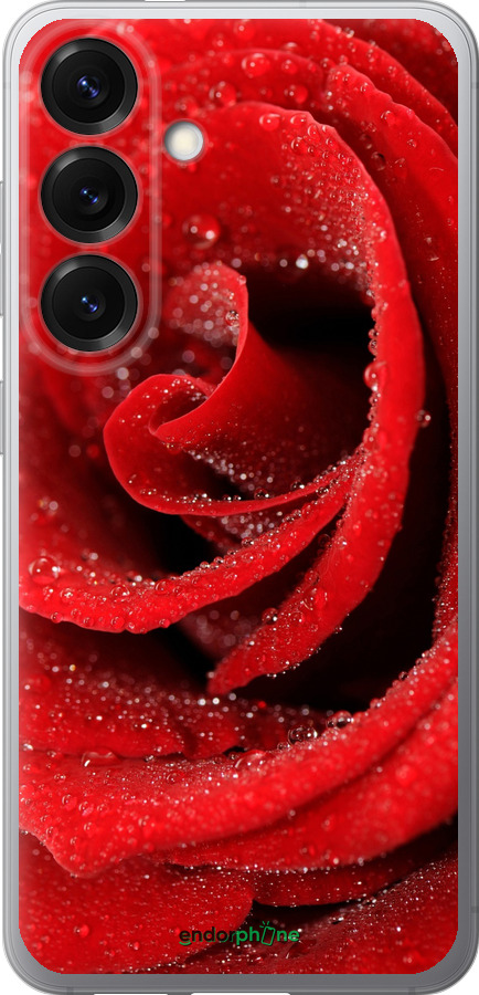 Силиконовый чехол Красная роза для Samsung Galaxy S25 - 529u-3804 изображение 