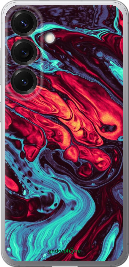 Силиконовый чехол Синяя красная абстакция для Samsung Galaxy S25 - 5339u-3804 изображение 