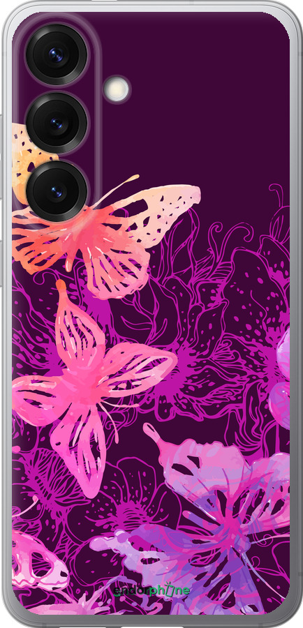 Силиконовый чехол Бабочки v2 для Samsung Galaxy S25 - 5475u-3804 изображение 