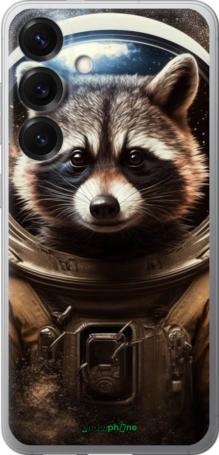 Силиконовый чехол Raccoon austronaut для Samsung Galaxy S25 - 5581u-3804 изображение 