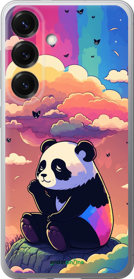Силиконовый чехол Панда в облаках для Samsung Galaxy S25 - 5585u-3804 изображение 