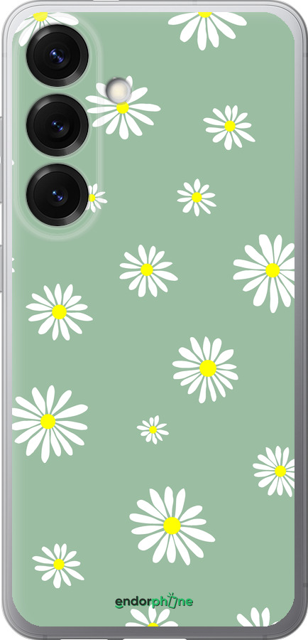 Силіконовий чехол Ромашки v4 для Samsung Galaxy S25 - 5603u-3804 изображение 