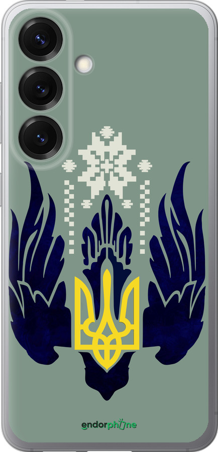 Силиконовый чехол Тризуб с крыльями для Samsung Galaxy S25 - 5640u-3804 изображение 