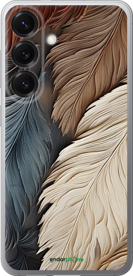 Силиконовый чехол Листья в стиле бохо для Samsung Galaxy S25 - 5643u-3804 изображение 