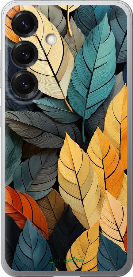 Силіконовий чехол Кольорове листя для Samsung Galaxy S25 - 5644u-3804 изображение 