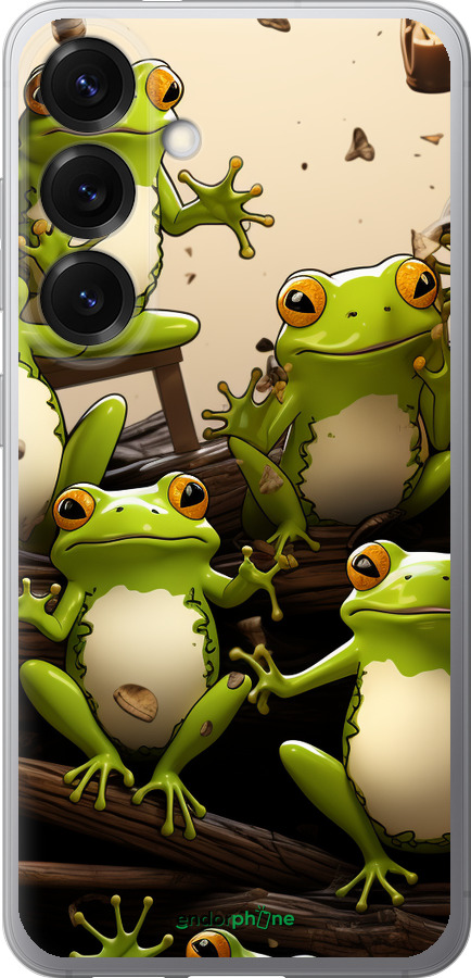 Силіконовий чехол Жабки для Samsung Galaxy S25 - 5656u-3804 изображение 