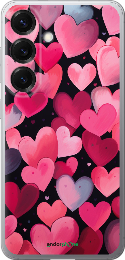 Силіконовий чехол Сердечка 4 для Samsung Galaxy S25 - 5662u-3804 изображение 