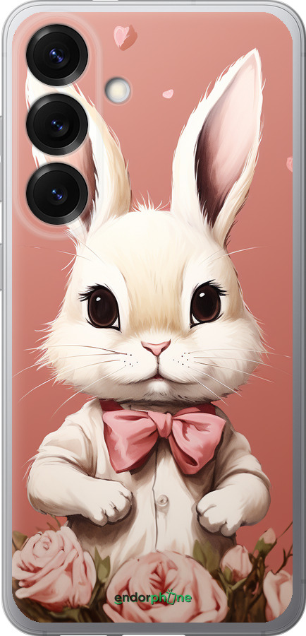Силиконовый чехол Зайчик для Samsung Galaxy S25 - 5669u-3804 изображение 