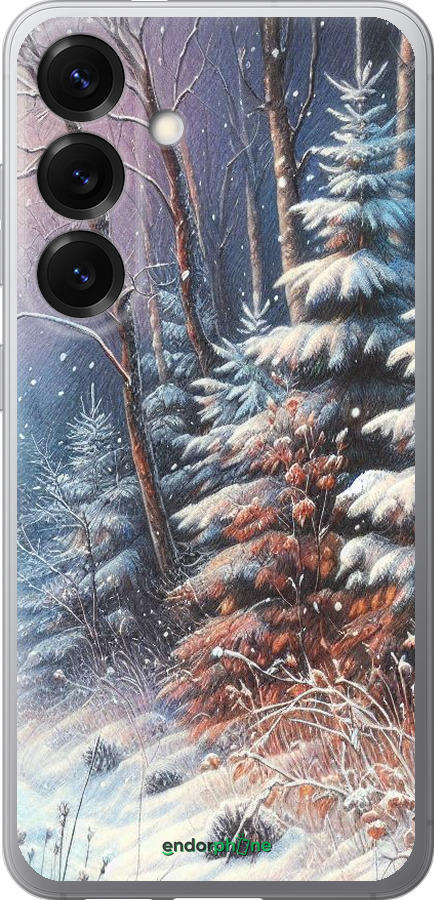 Силіконовий чехол Зимовий пейзаж для Samsung Galaxy S25 - 5814u-3804 изображение 
