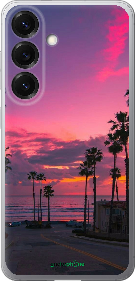 Силіконовий чехол Пальми для Samsung Galaxy S25 - 5873u-3804 изображение 