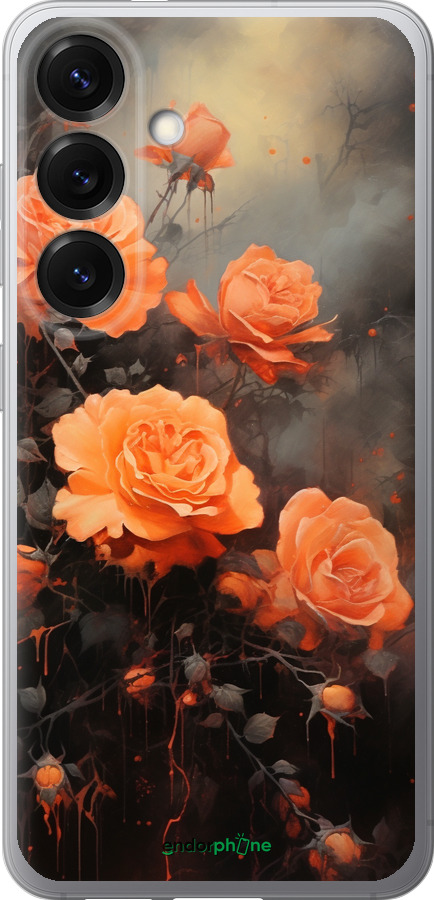 Силиконовый чехол Оранжевые розы для Samsung Galaxy S25 - 5944u-3804 изображение 