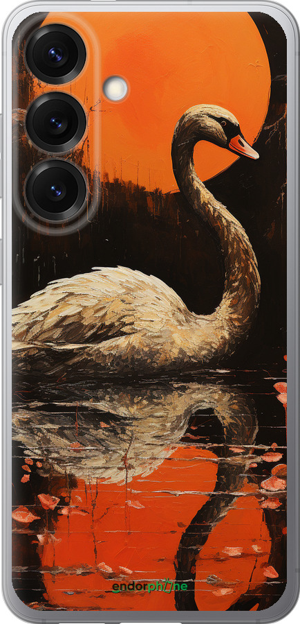 Силіконовий чехол Лебідь для Samsung Galaxy S25 - 5964u-3804 изображение 