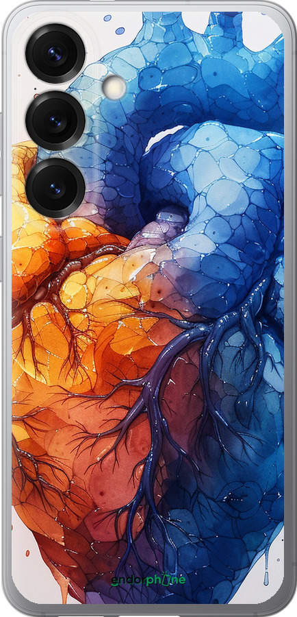 Силіконовий чехол Арт-серце для Samsung Galaxy S25 - 6034u-3804 изображение 