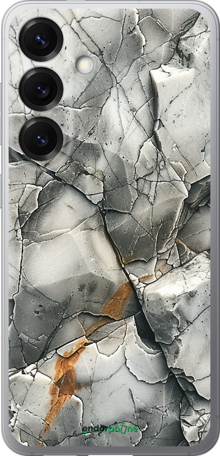 Силиконовый чехол Серый мрамор для Samsung Galaxy S25 - 6041u-3804 изображение 