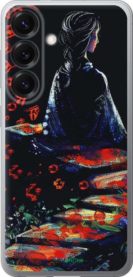 Силиконовый чехол Мечтательная девушка для Samsung Galaxy S25 - 6042u-3804 изображение 