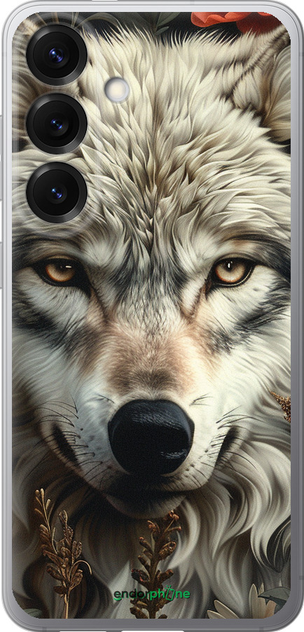 Силіконовий чехол Вовчий погляд для Samsung Galaxy S25 - 6066u-3804 изображение 